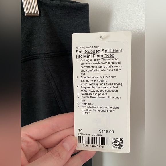 NWT - Lululemon - Soft Sueded Split-Hem HR Mini Flare *Reg - Size 14 - Picture 13 of 15